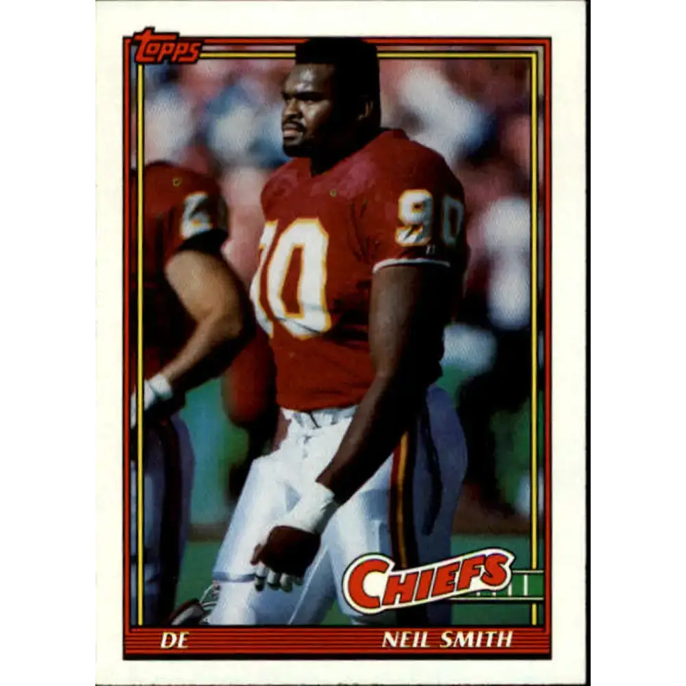 1991 Topps #134 Neil Smith NM-MT Kansas City Chiefs Football Card - Football Card Single