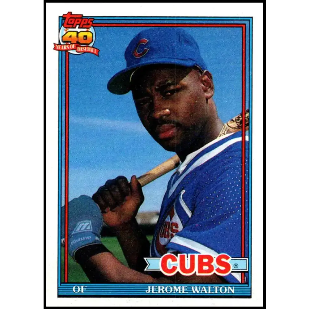 1991 Topps #135 Jerome Walton NM-MT Chicago Cubs Baseball Card - Baseball Card Single