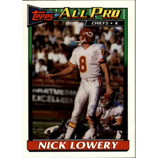 1991 Topps #136 Nick Lowery NM-MT Kansas City Chiefs Football Card