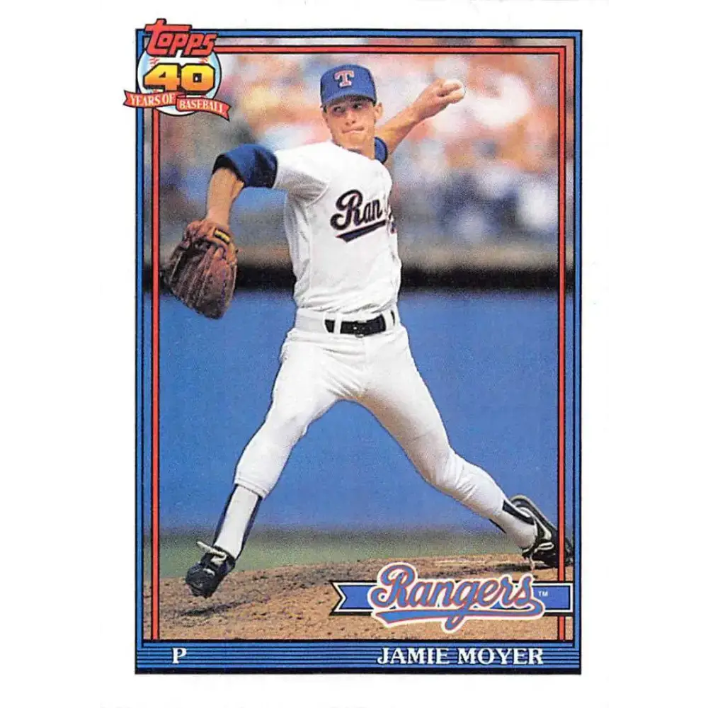 1991 Topps #138 Jamie Moyer NM-MT Texas Rangers Baseball Card - Baseball Card Single