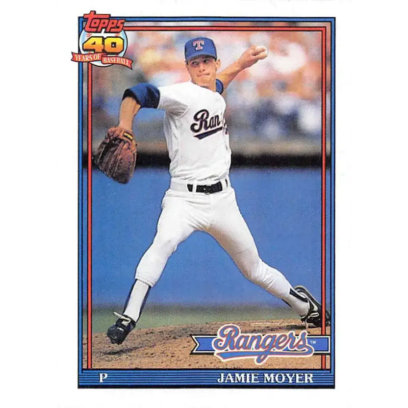 1991 Topps #138 Jamie Moyer NM-MT Texas Rangers Baseball Card - Baseball Card Single