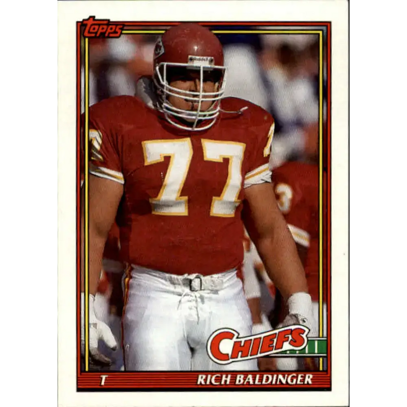 1991 Topps #138 Rich Baldinger NM-MT RC Rookie Kansas City Chiefs Football Card - Football Card Single