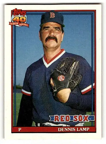 1991 Topps #14 Dennis Lamp Boston Red Sox Baseball Cards ID:53063 - Baseball Card Single