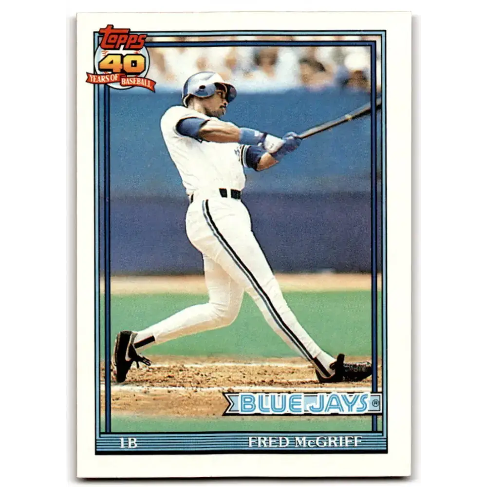 1991 Topps #140 Fred McGriff NM-MT Toronto Blue Jays Baseball Card - Baseball Card Single