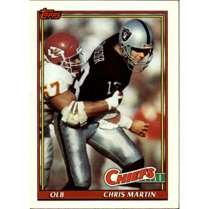 1991 Topps #141 Chris Martin NM-MT Kansas City Chiefs Football Card - Football Card Single