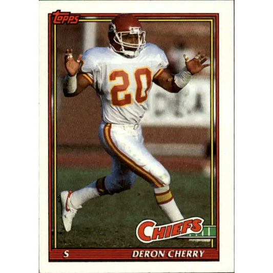 1991 Topps #142 Deron Cherry NM-MT Kansas City Chiefs Football Card