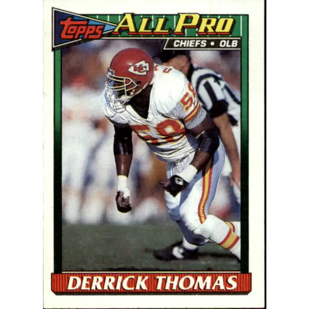 1991 Topps #143 Derrick Thomas NM-MT Kansas City Chiefs Football Card - Football Card Single