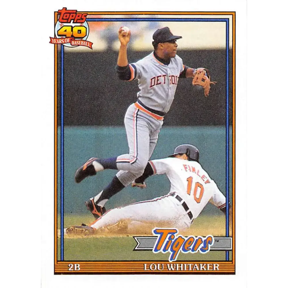 1991 Topps #145 Lou Whitaker NM-MT Detroit Tigers Baseball Card - Baseball Card Single
