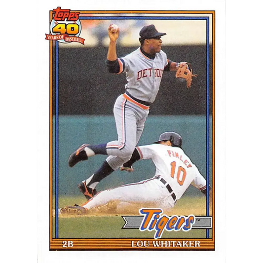 1991 Topps #145 Lou Whitaker NM-MT Detroit Tigers Baseball Card - Baseball Card Single