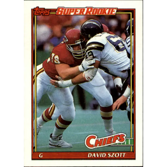 1991 Topps #146 David Szott NM-MT RC Rookie Kansas City Chiefs Football Card