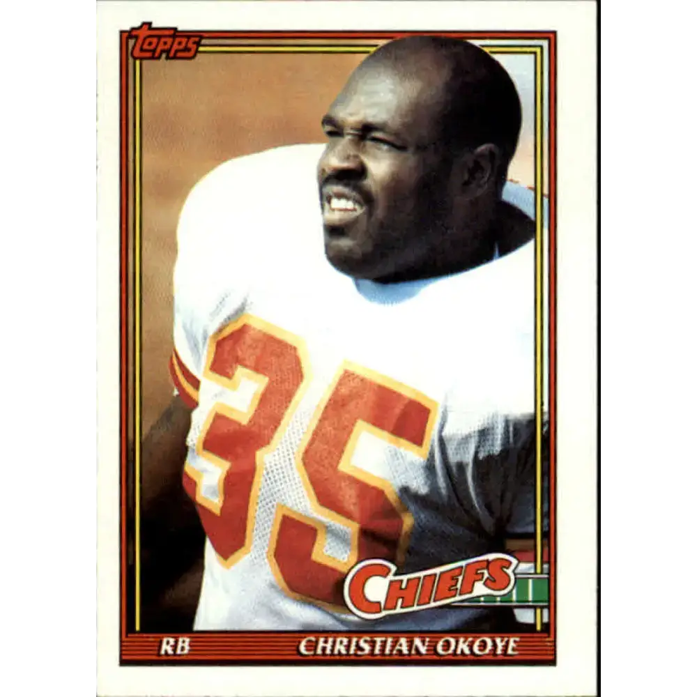 1991 Topps #149 Christian Okoye NM-MT Kansas City Chiefs Football Card - Football Card Single