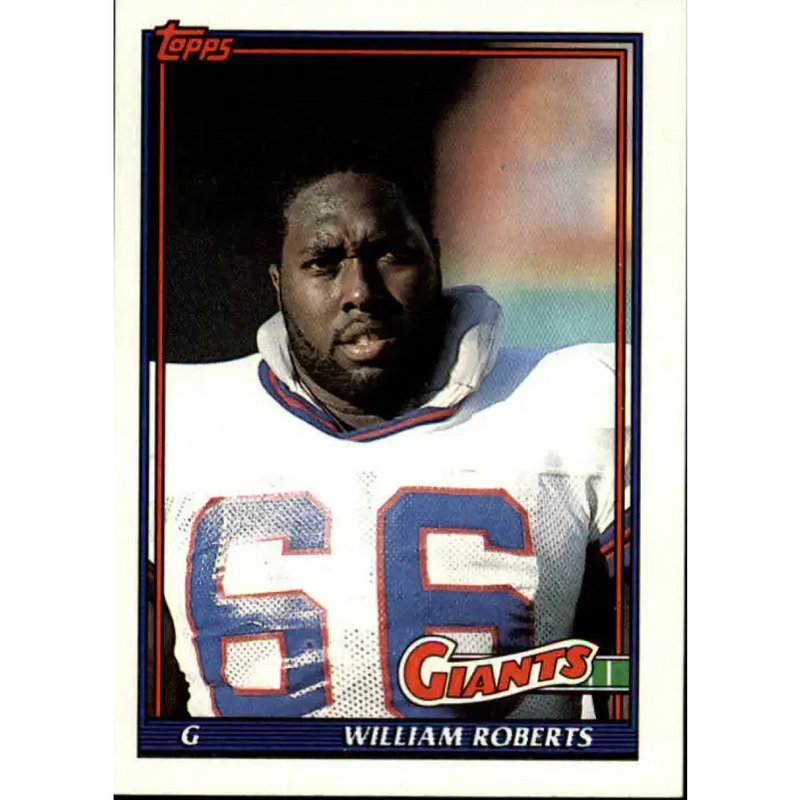 1991 Topps #15 William Roberts NM-MT New York Giants Football Card - Football Card Single