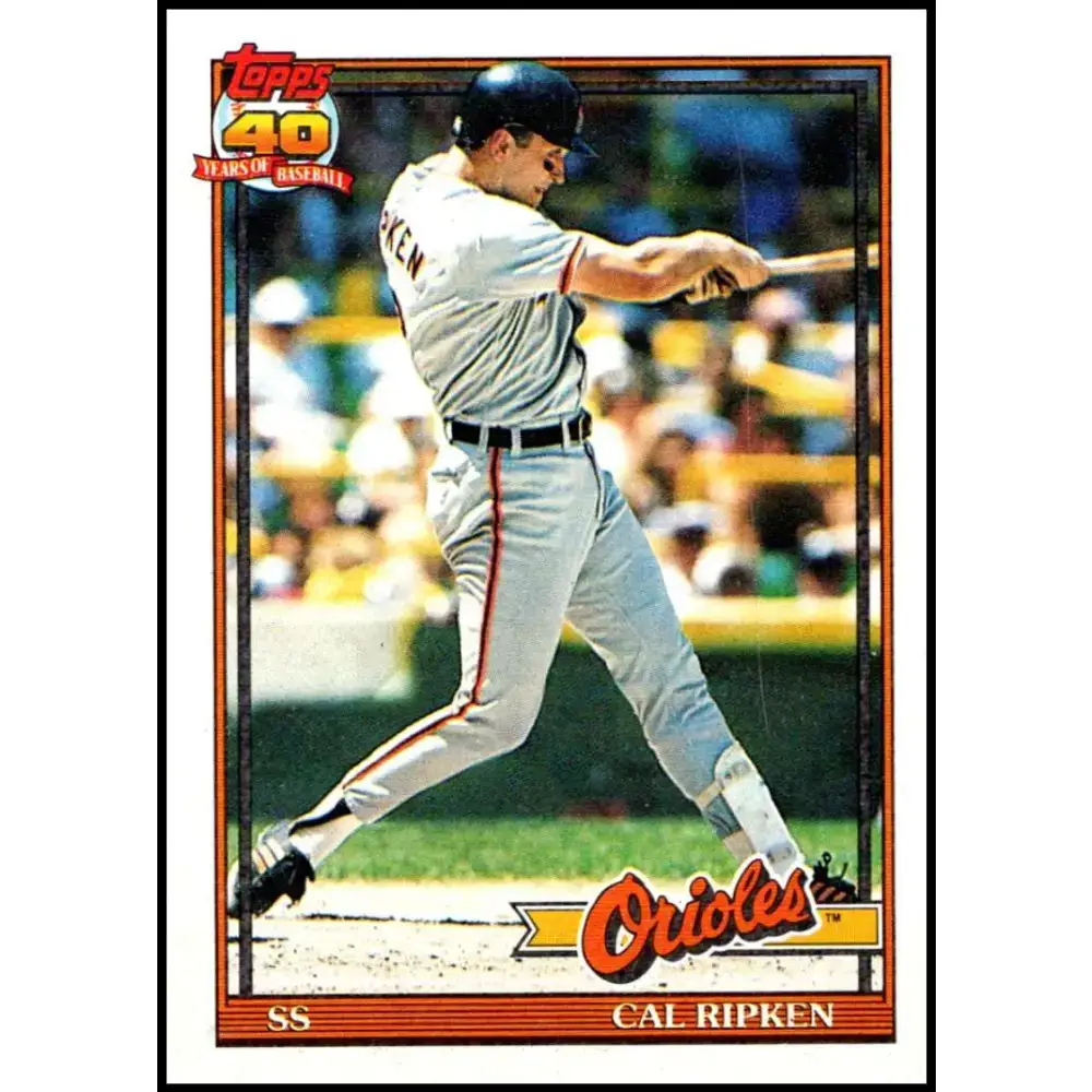 1991 Topps #150 Cal Ripken Jr. NM-MT Baltimore Orioles Baseball Card - Baseball Card Single