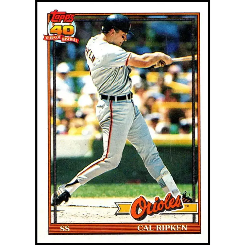 1991 Topps #150 Cal Ripken Jr. NM-MT Baltimore Orioles Baseball Card - Baseball Card Single
