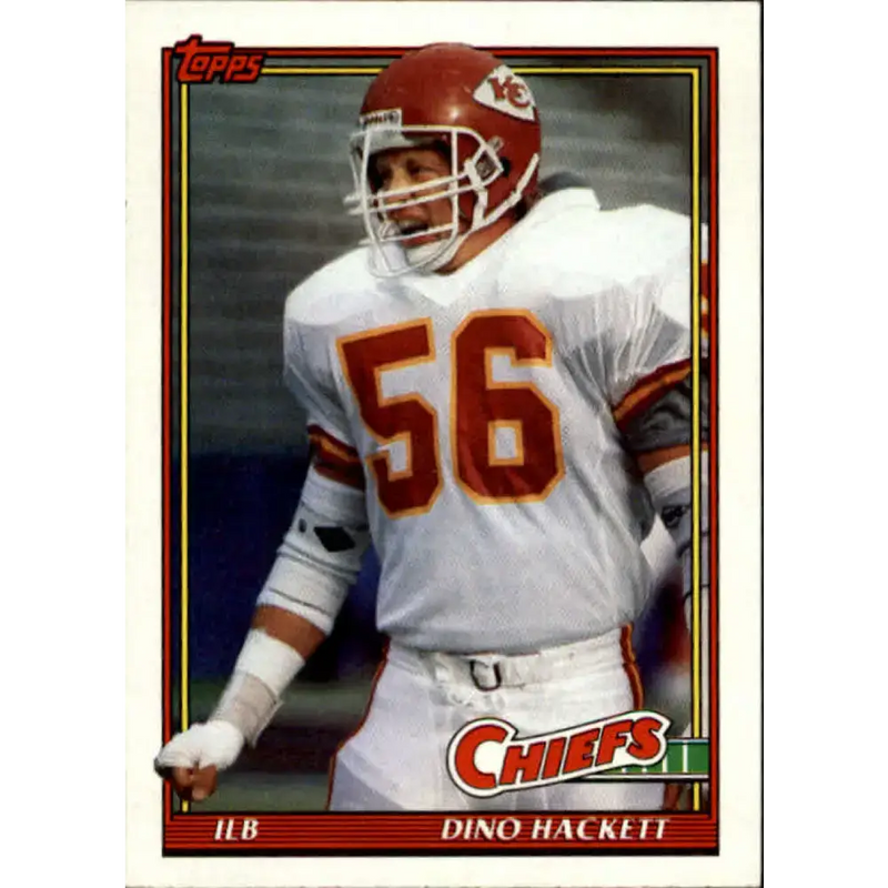 1991 Topps #150 Dino Hackett NM-MT Kansas City Chiefs Football Card - Football Card Single