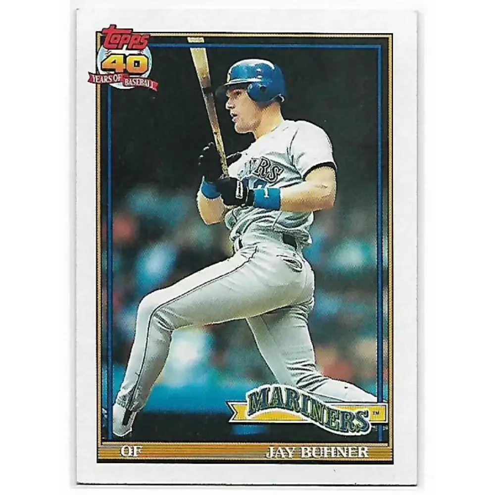 1991 Topps #154 Jay Buhner NM-MT Seattle Mariners Baseball Card - Baseball Card Single