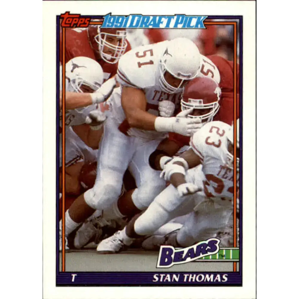 1991 Topps #154 Stan Thomas NM-MT RC Rookie Chicago Bears Football Card - Football Card Single