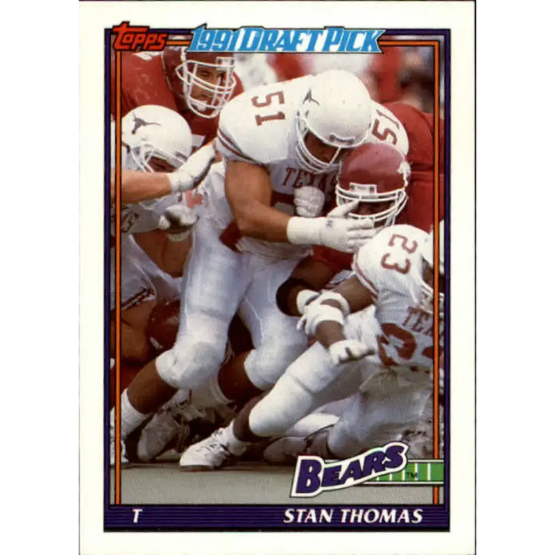 1991 Topps #154 Stan Thomas NM-MT RC Rookie Chicago Bears Football Card - Football Card Single