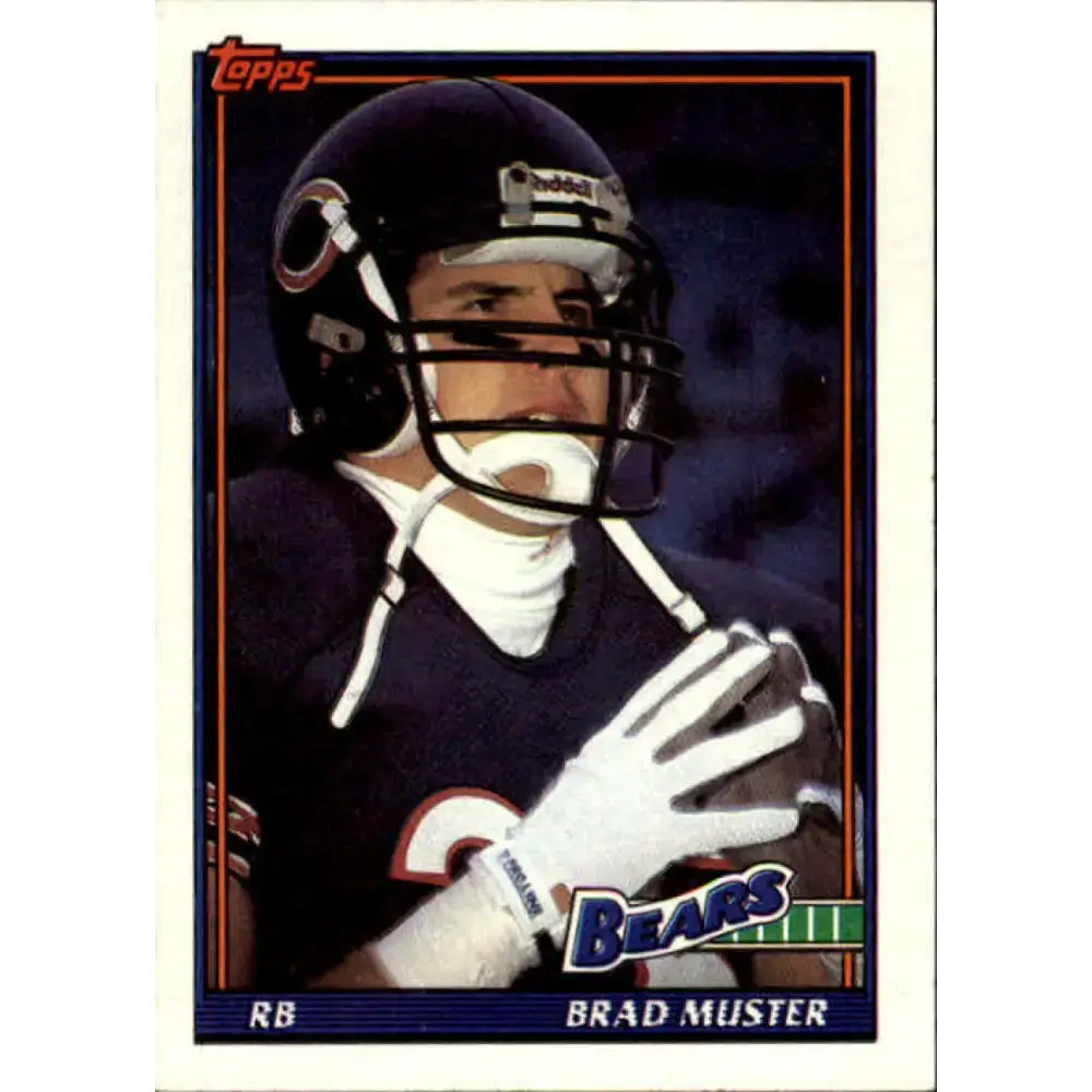 1991 Topps #155 Brad Muster NM-MT Chicago Bears Football Card - Football Card Single