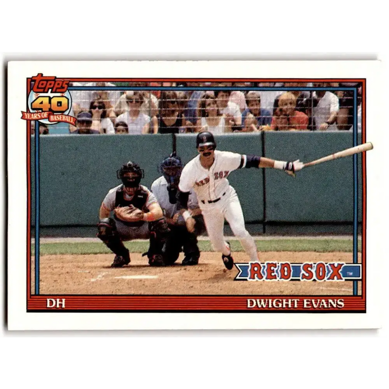 1991 Topps #155 Dwight Evans NM-MT Boston Red Sox Baseball Card - Baseball Card Single