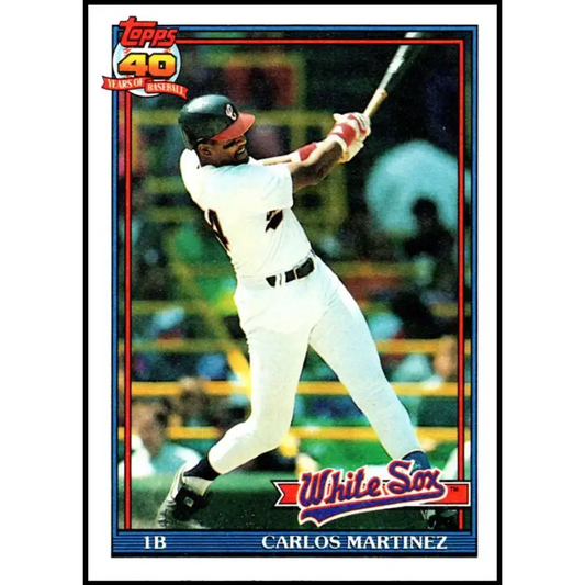 1991 Topps #156 Carlos Martinez NM-MT Chicago White Sox Baseball Card - Baseball Card Single