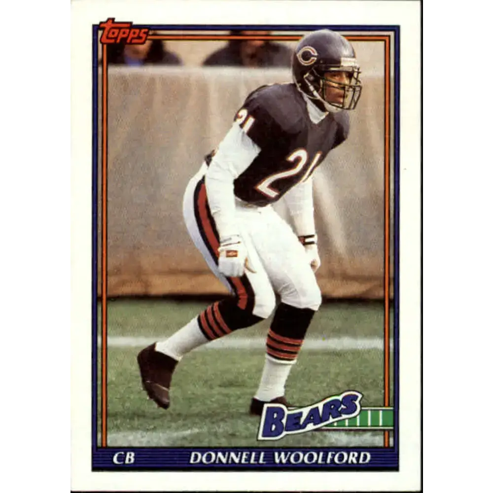 1991 Topps #156 Donnell Woolford NM-MT Chicago Bears Football Card - Football Card Single