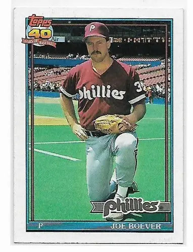1991 Topps #159 Joe Boever NM-MT Phillies - Baseball Card Single