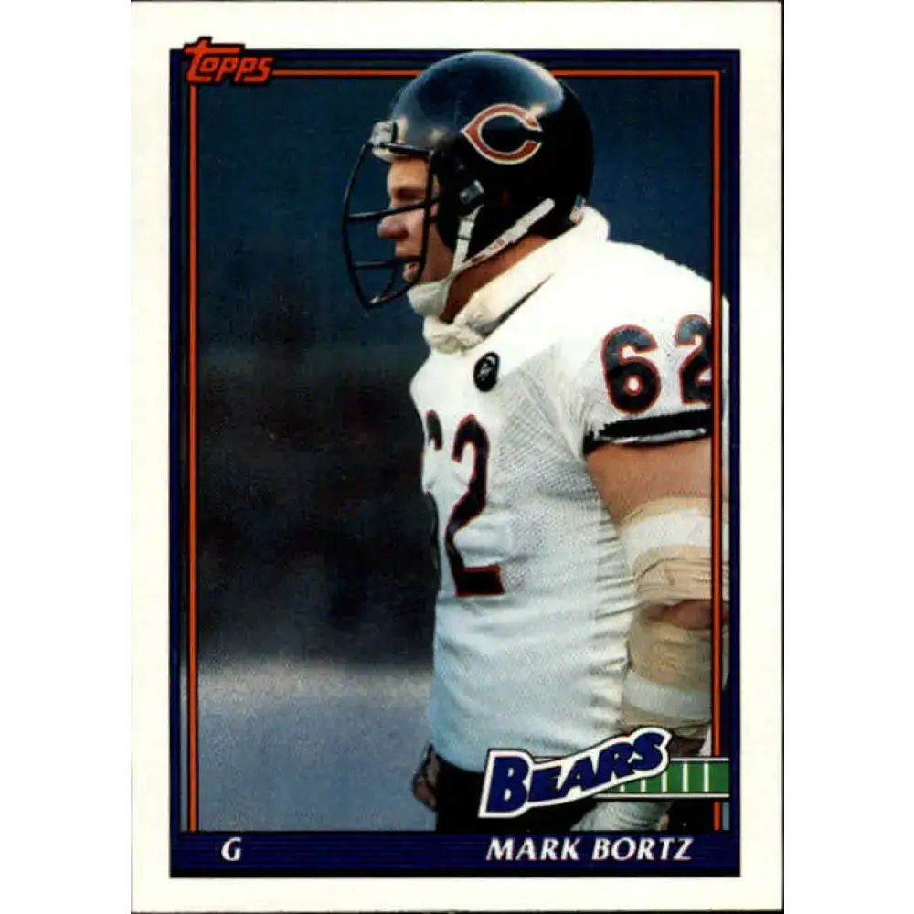 1991 Topps #163 Mark Bortz NM-MT Chicago Bears Football Card - Football Card Single