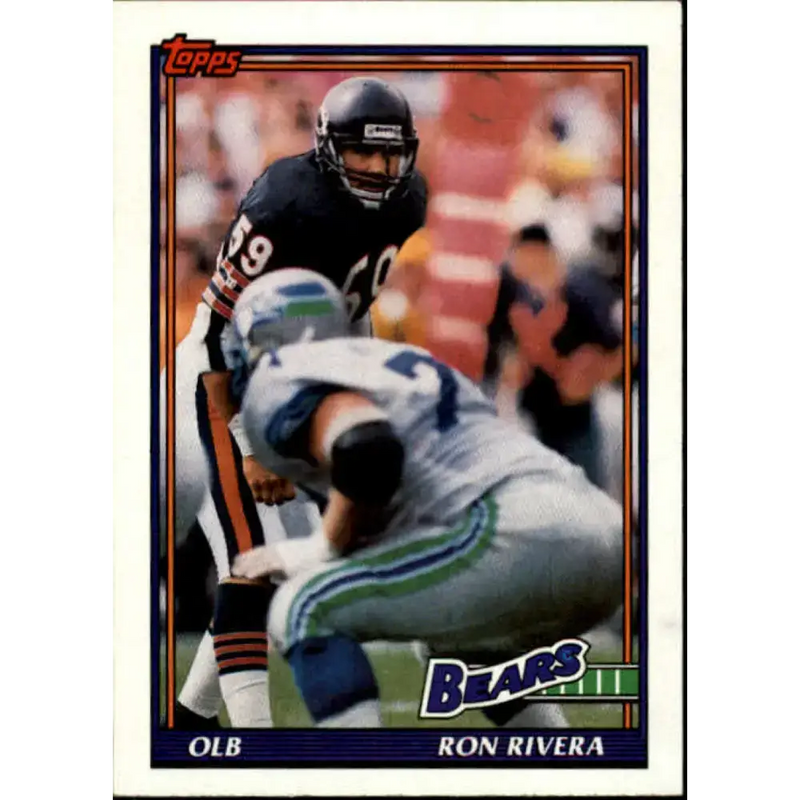 1991 Topps #165 Ron Rivera NM-MT Chicago Bears Football Card - Football Card Single