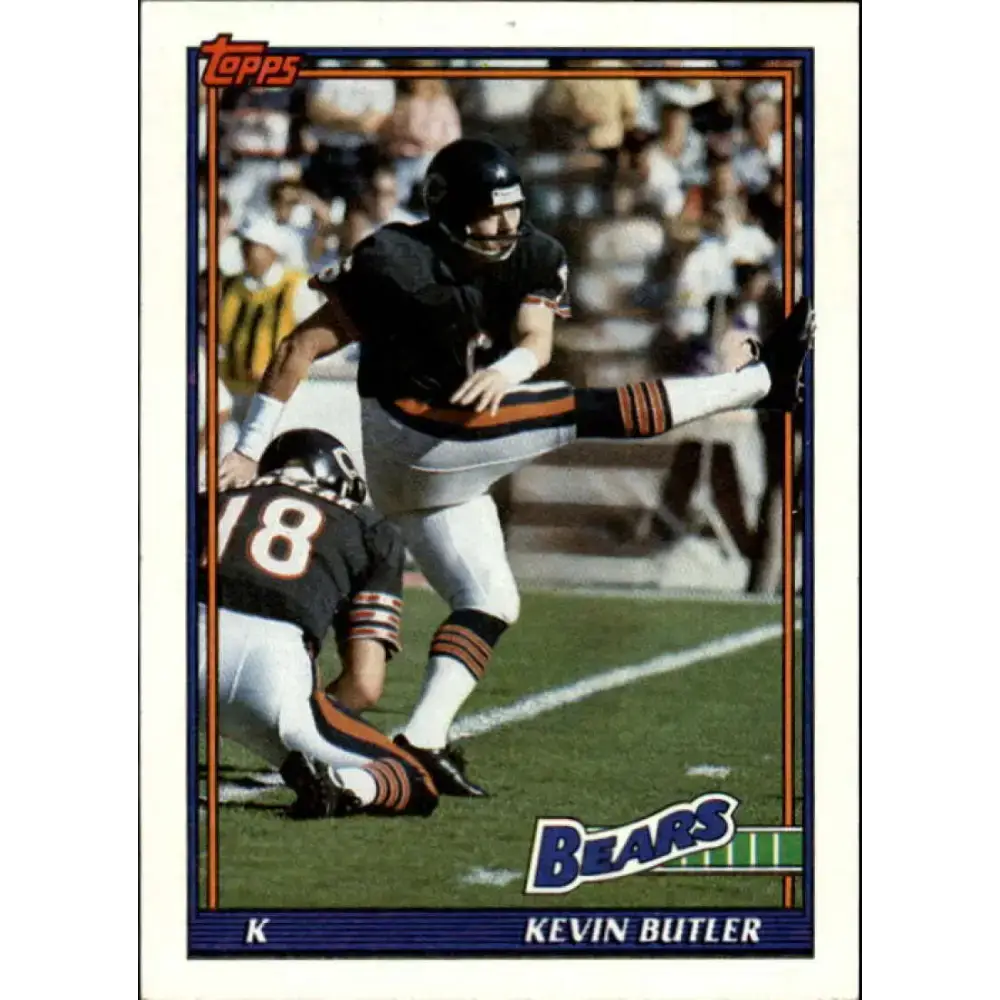 1991 Topps #166 Kevin Butler NM-MT Chicago Bears Football Card - Football Card Single