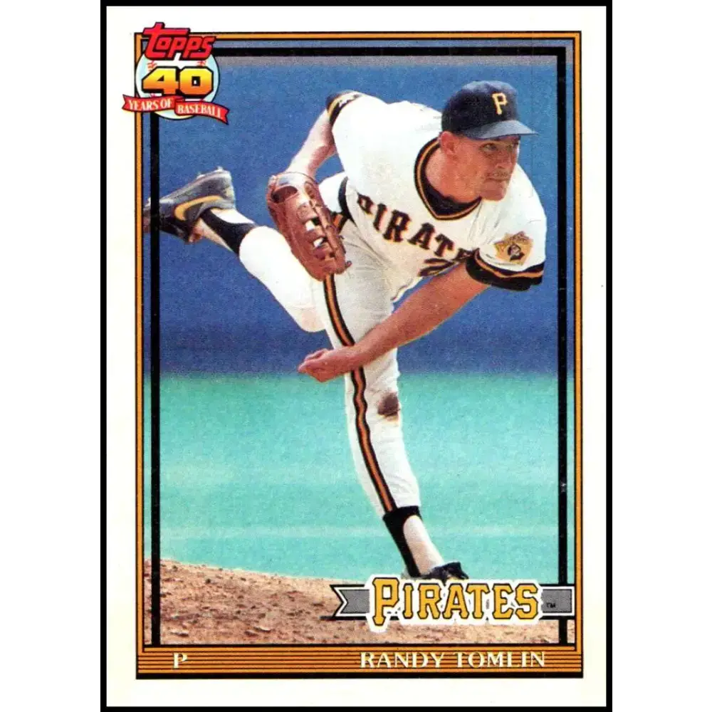 1991 Topps #167 Randy Tomlin NM-MT Pittsburgh Pirates Baseball Card - Baseball Card Single