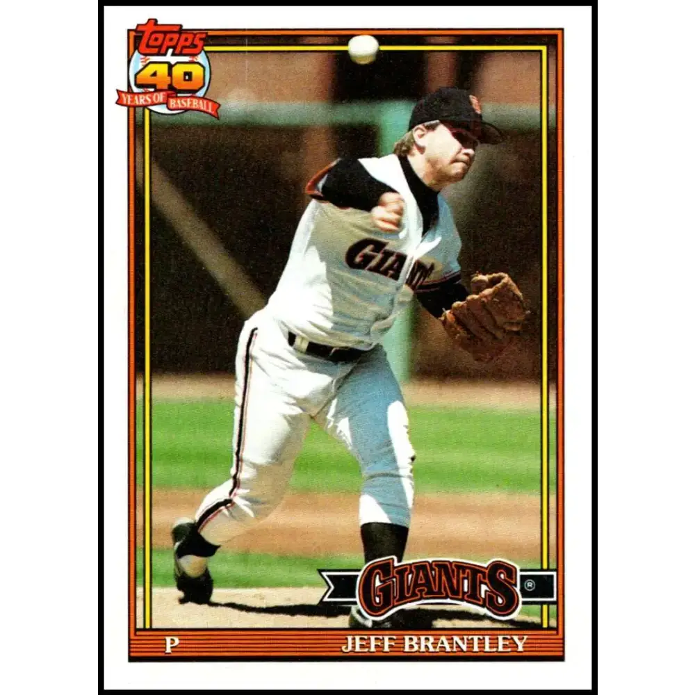 1991 Topps #17 Jeff Brantley NM-MT San Francisco Giants Baseball Card - Baseball Card Single