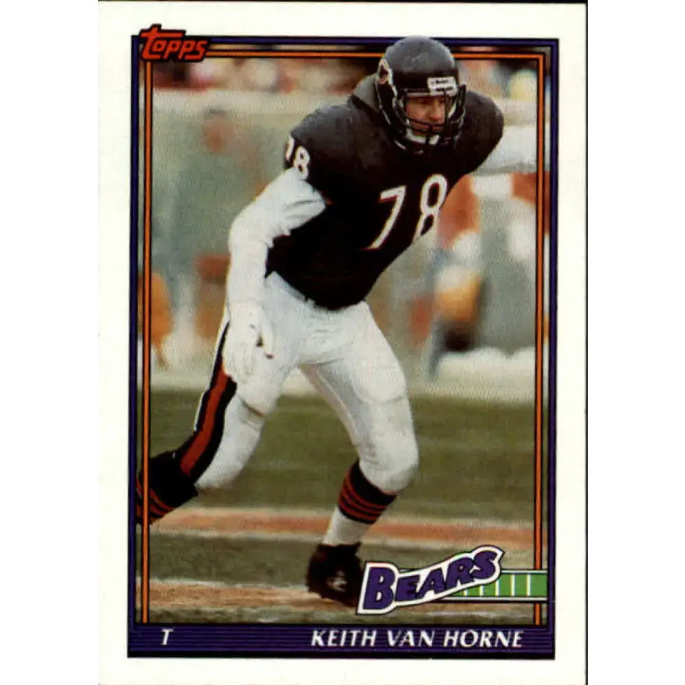 1991 Topps #171 Keith Van Horne NM-MT Chicago Bears Football Card - Football Card Single