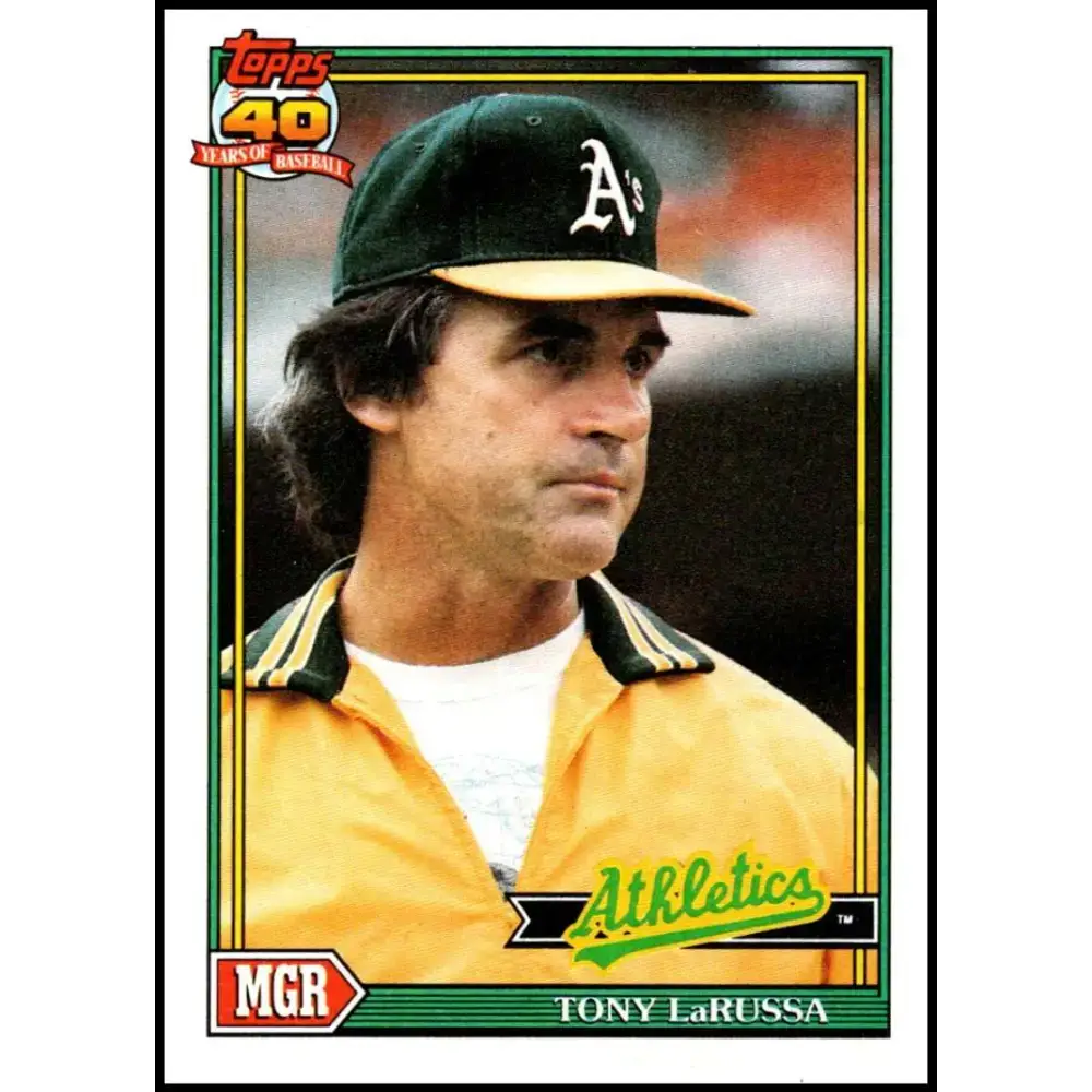 1991 Topps #171 Tony LaRussa NM-MT Oakland Athletics Baseball Card - Baseball Card Single