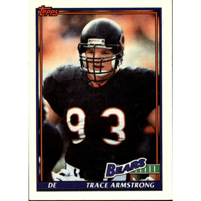 1991 Topps #175 Trace Armstrong NM-MT Chicago Bears Football Card - Football Card Single