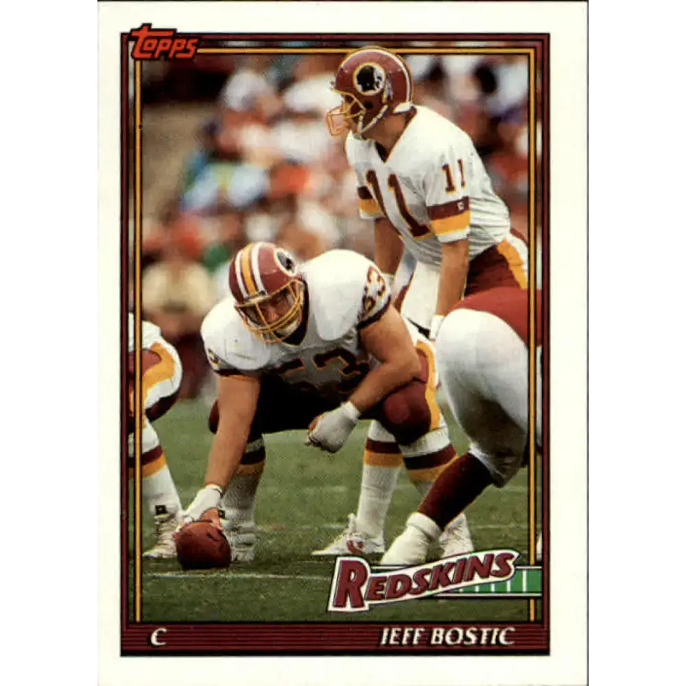 1991 Topps #179 Jeff Bostic NM-MT Washington Redskins Football Card - Football Card Single