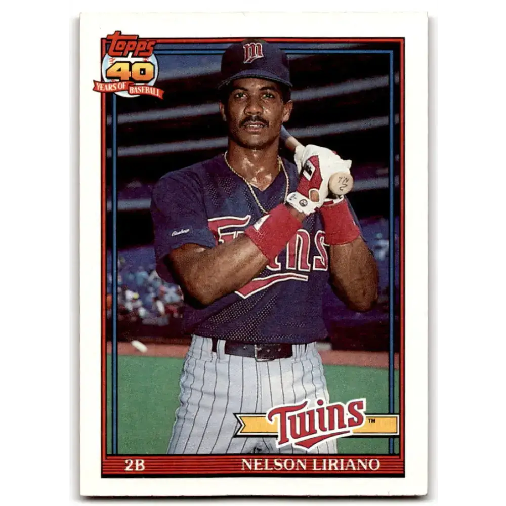1991 Topps #18 Nelson Liriano NM-MT Minnesota Twins Baseball Card - Baseball Card Single