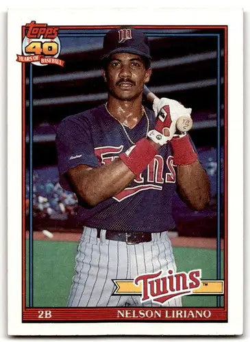 1991 Topps #18 Nelson Liriano NM Near Mint Twins ID:43342 - Baseball Card Single