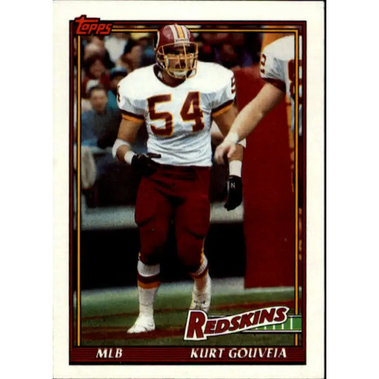 1991 Topps #180 Kurt Gouveia NM-MT RC Rookie Washington Redskins Football Card - Football Card Single