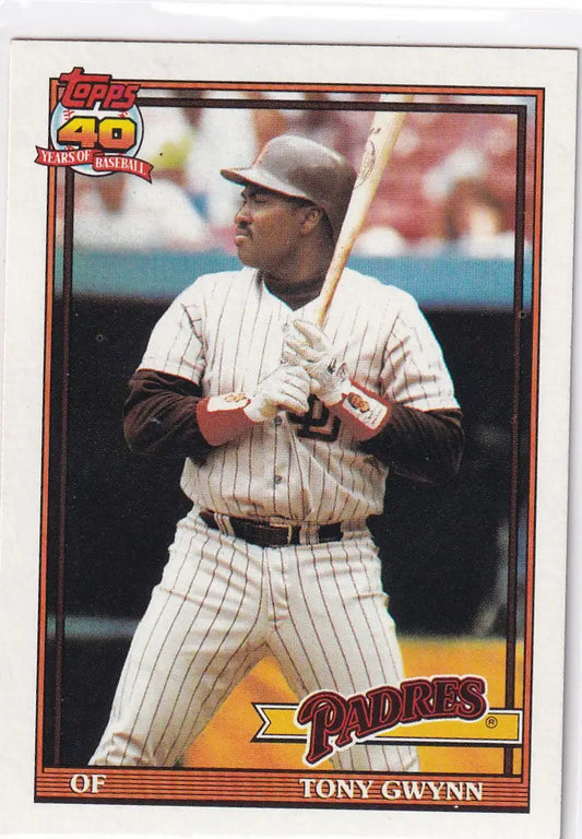1991 TOPPS #180 TONY GWYNN 40 YEARS- SAN DIEGO PADRES - Baseball Card Single