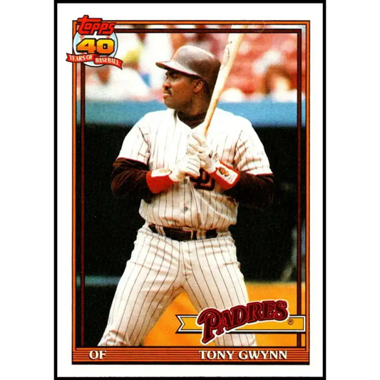 1991 Topps #180 Tony Gwynn NM-MT San Diego Padres Baseball Card - Baseball Card Single