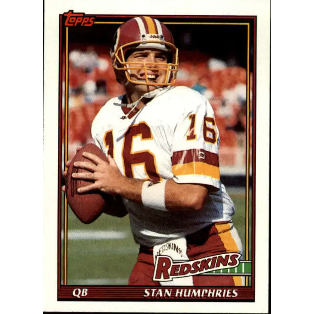 1991 Topps #181 Stan Humphries NM-MT Washington Redskins Football Card - Football Card Single
