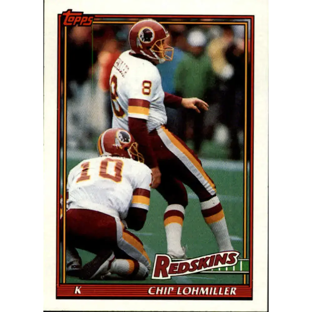 1991 Topps #182 Chip Lohmiller NM-MT Washington Redskins Football Card - Football Card Single