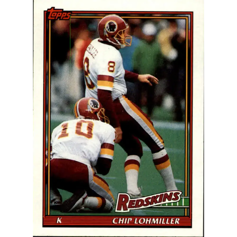 1991 Topps #182 Chip Lohmiller NM-MT Washington Redskins Football Card - Football Card Single