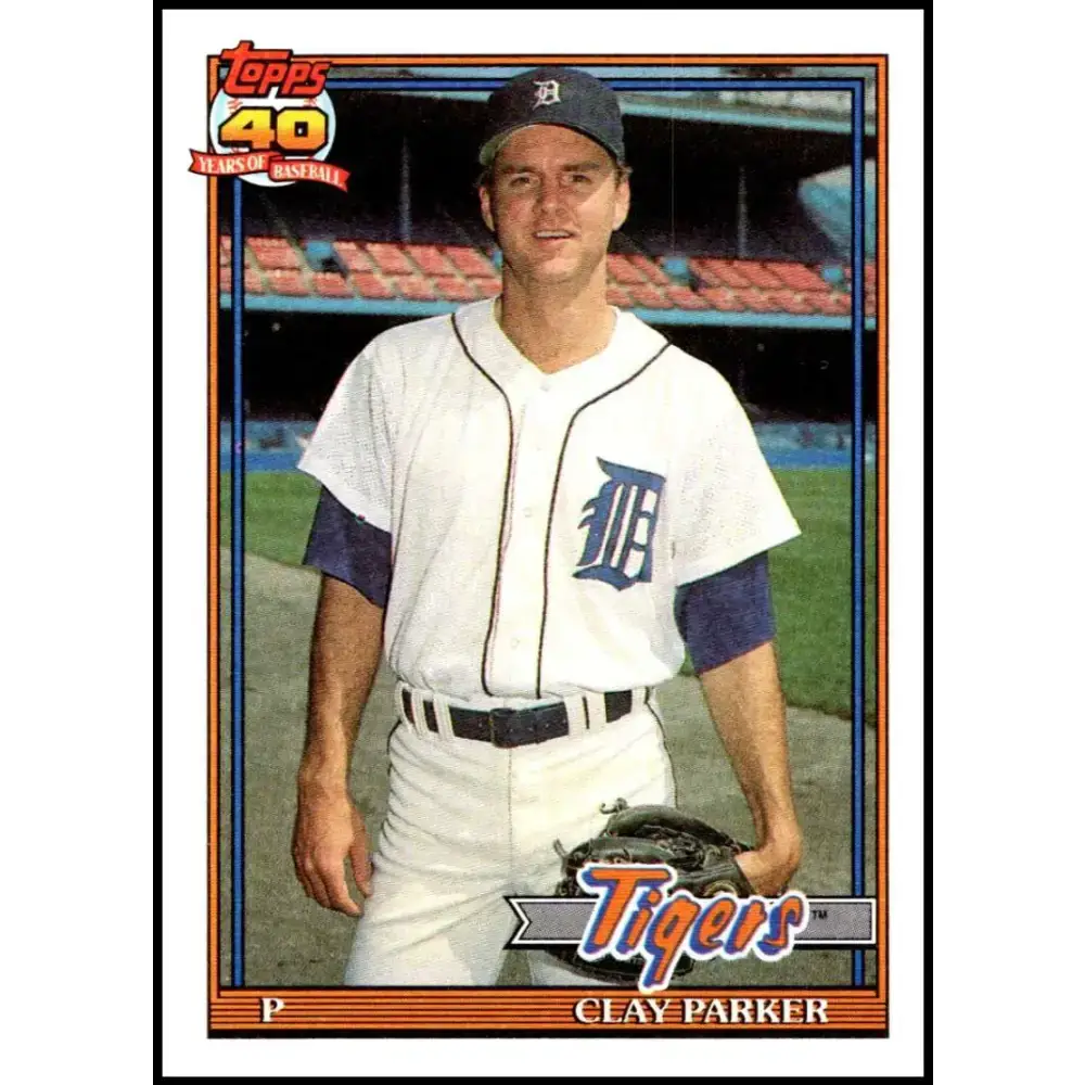 1991 Topps #183 Clay Parker NM-MT Detroit Tigers Baseball Card - Baseball Card Single