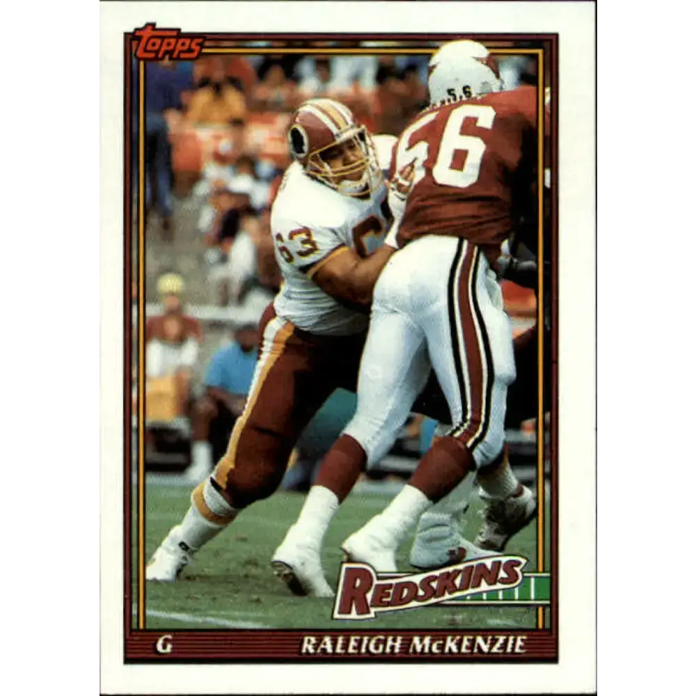 1991 Topps #183 Raleigh McKenzie NM-MT RC Rookie Washington Redskins Football Card - Football Card Single