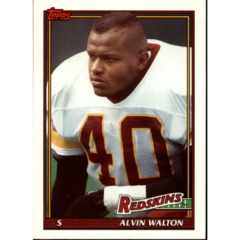 1991 Topps #184 Alvin Walton NM-MT Washington Redskins Football Card - Football Card Single