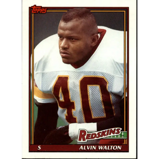 1991 Topps #184 Alvin Walton NM-MT Washington Redskins Football Card - Football Card Single