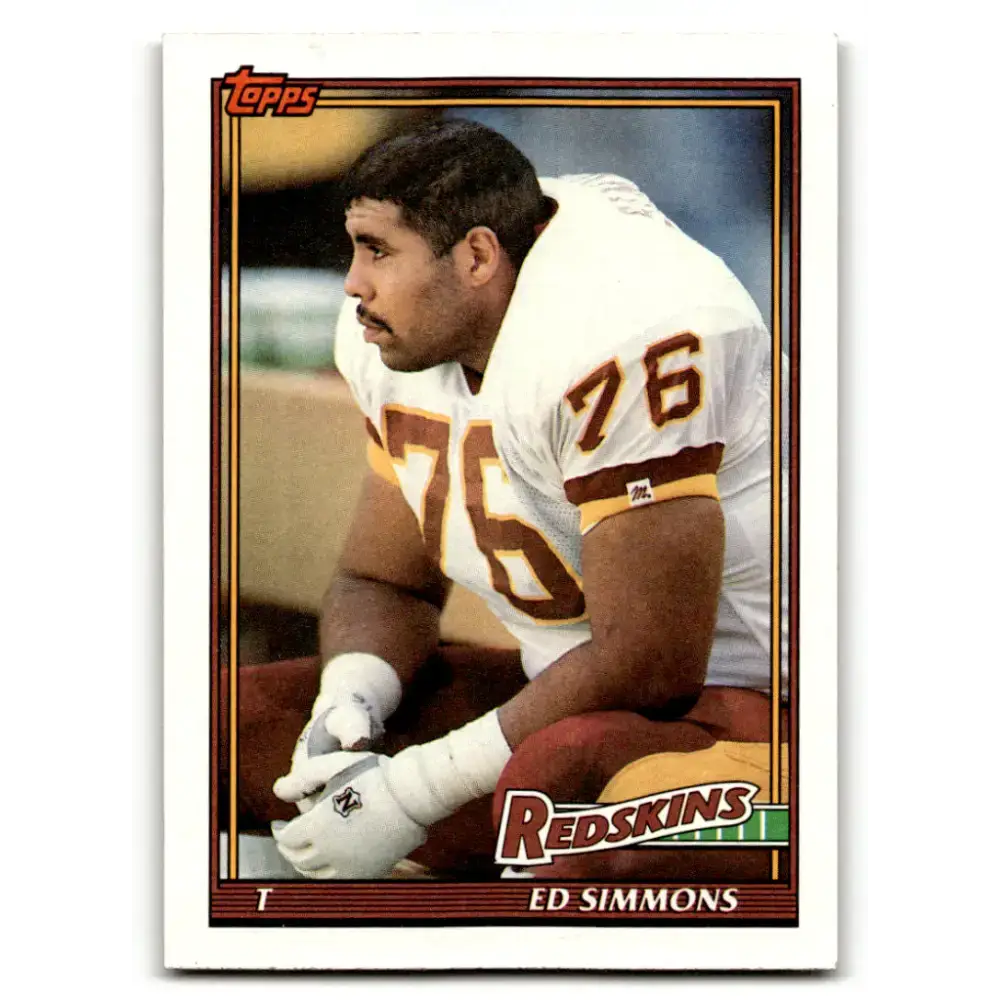 1991 Topps #188 Ed Simmons NM-MT Washington Redskins Football Card - Football Card Single