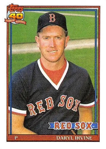 1991 Topps #189 Daryl Irvine NM-MT RC Rookie Red Sox - Baseball Card Single
